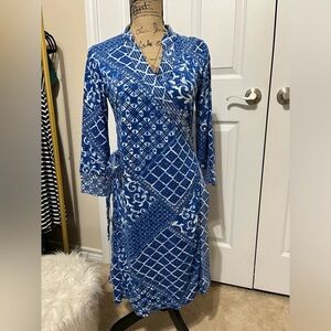 Blue Nautical Wrap Dress 💙